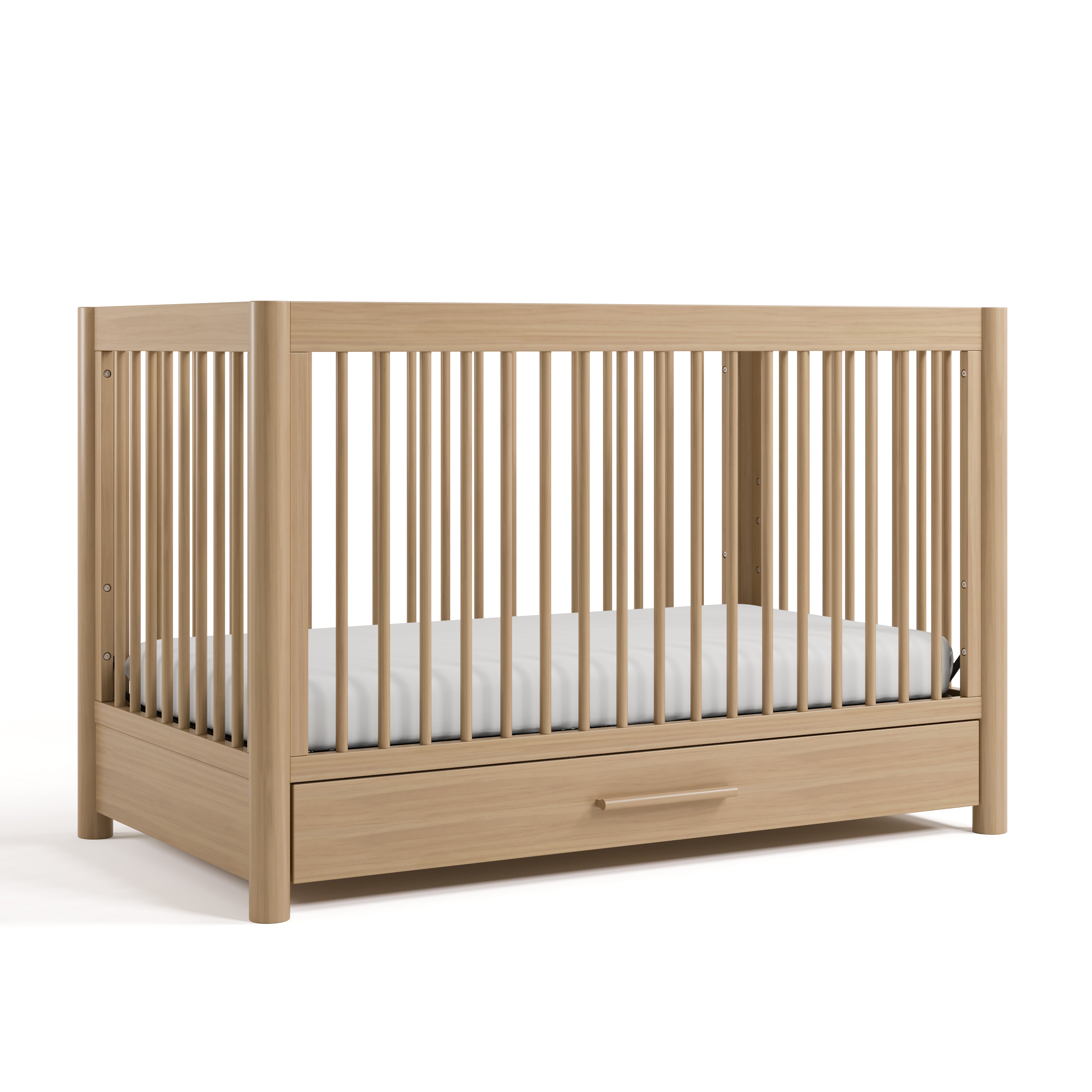 Storkcraft Malta 5-in-1 Convertible Crib with Drawer.