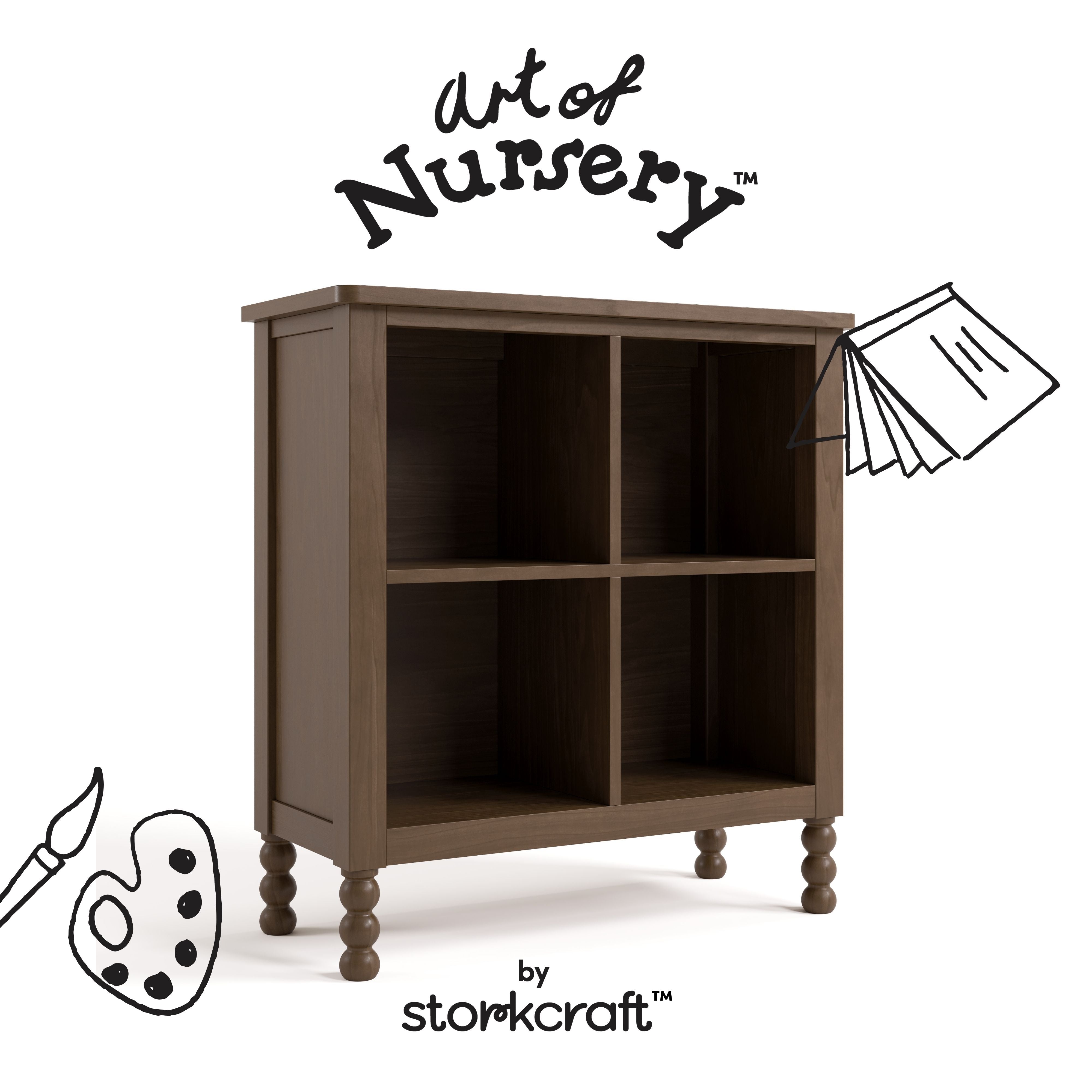 Storkcraft Rio 4 Cube Storage Organizer Bookcase.