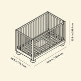 Storkcraft Sorrento 3-in-1 Convertible Crib with Bonus Toddler Guardrail.