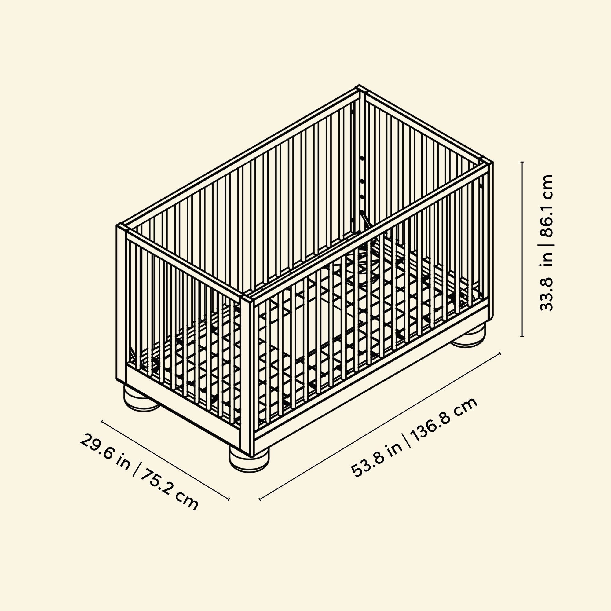 Storkcraft Sorrento 3-in-1 Convertible Crib with Bonus Toddler Guardrail.