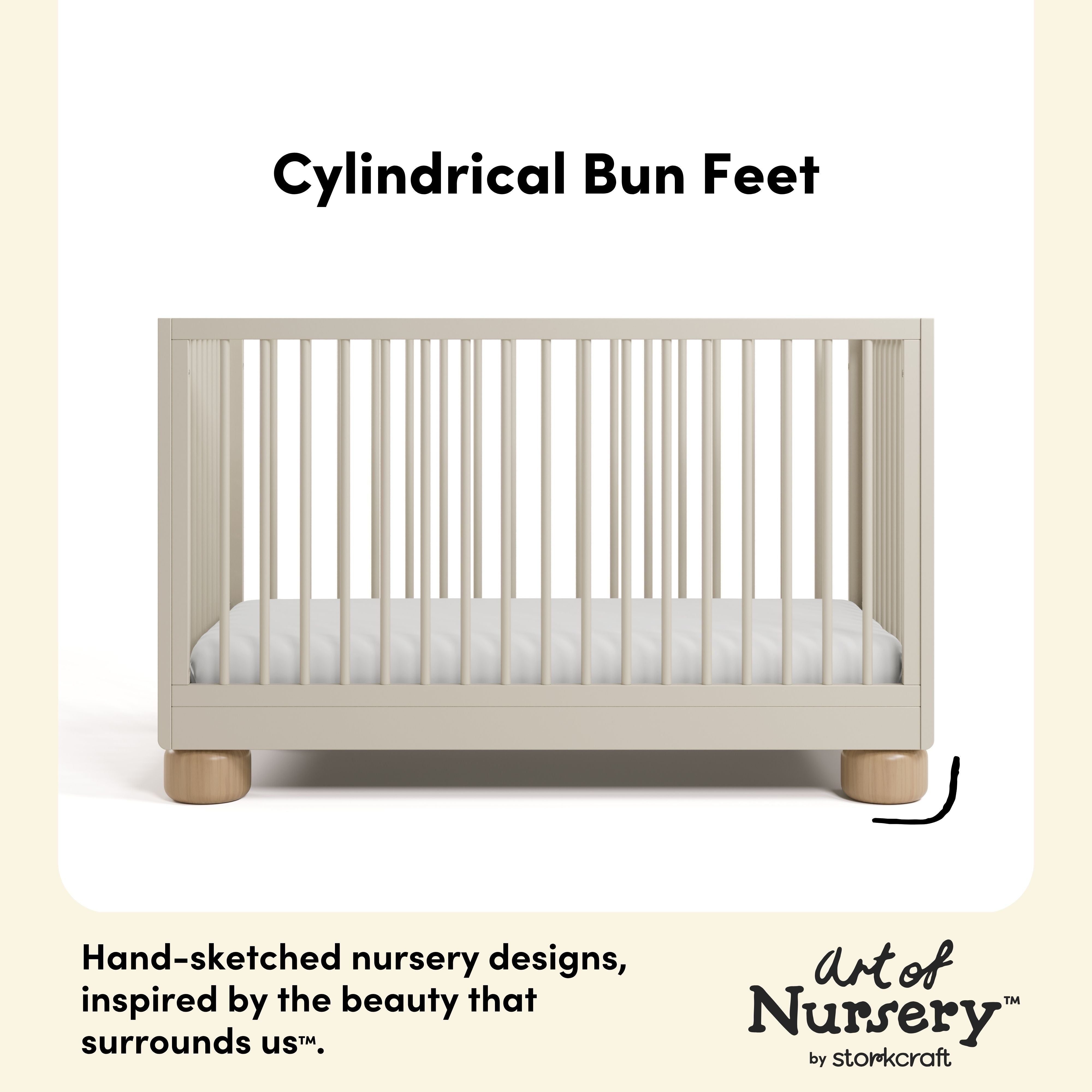 Storkcraft Sorrento 3-in-1 Convertible Crib with Bonus Toddler Guardrail.