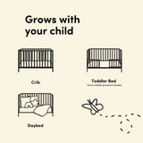 Storkcraft Sorrento 3-in-1 Convertible Crib with Bonus Toddler Guardrail.