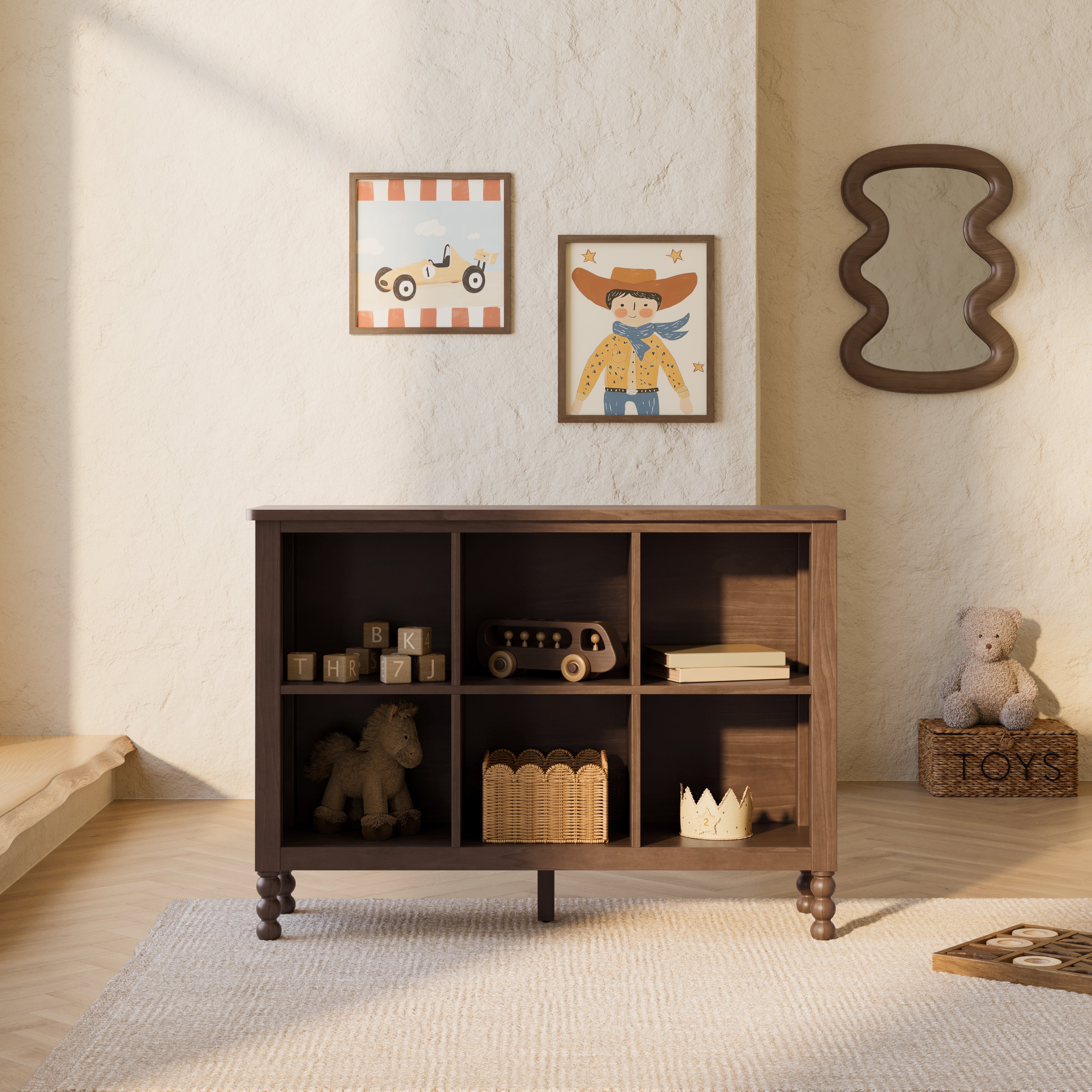 Storkcraft Rio 6 Cube Storage Organizer Bookcase.