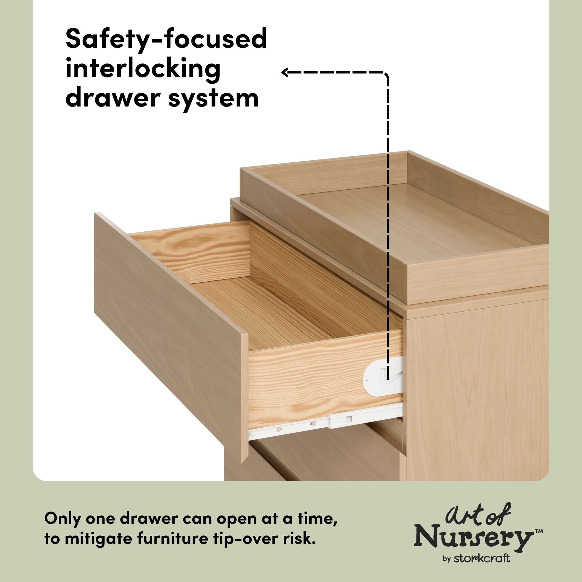 Storkcraft Sorrento 3 Drawer Chest with Changing Topper.