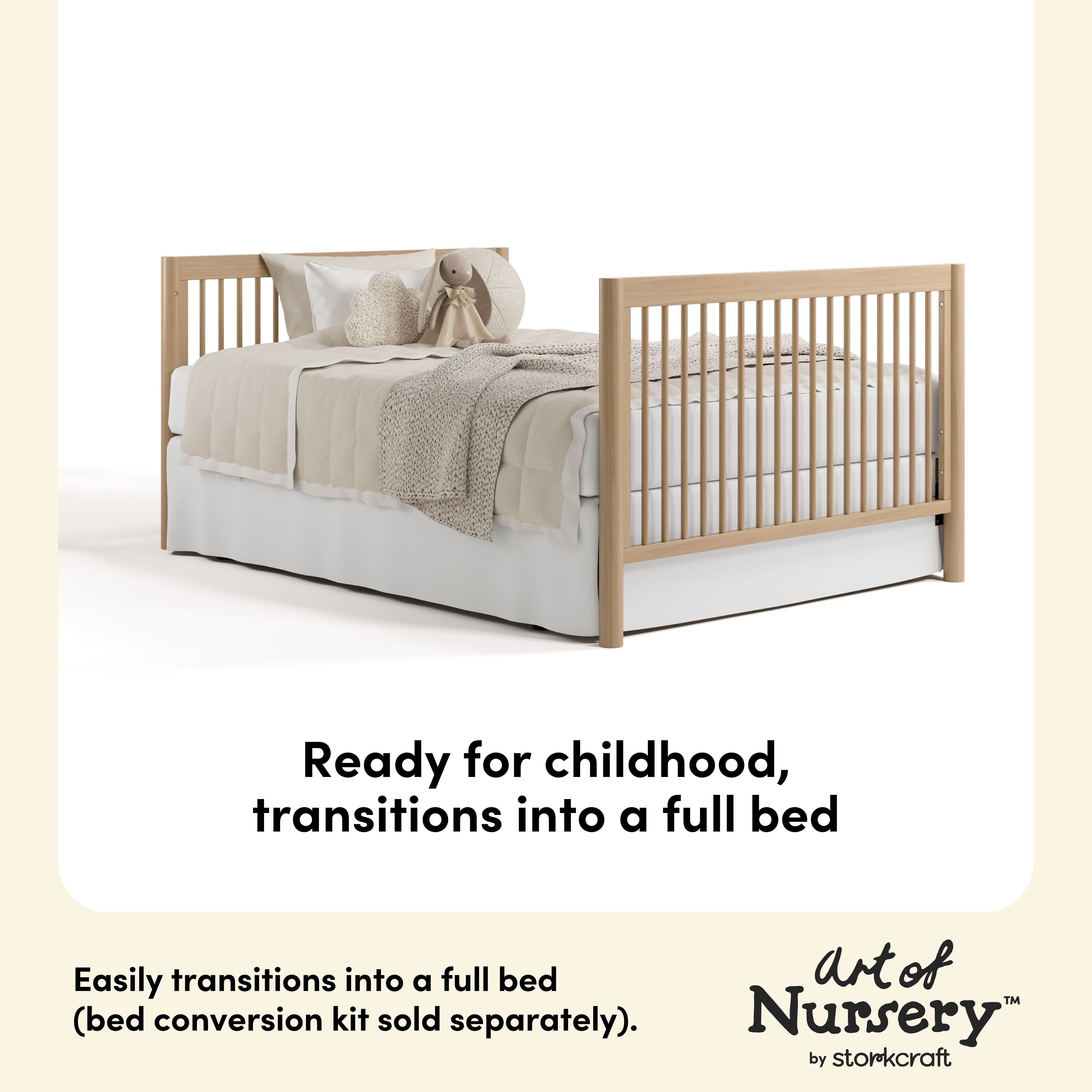 Storkcraft Malta 5-in-1 Convertible Crib with Drawer.