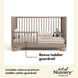 Storkcraft Sorrento 3-in-1 Convertible Crib with Bonus Toddler Guardrail.