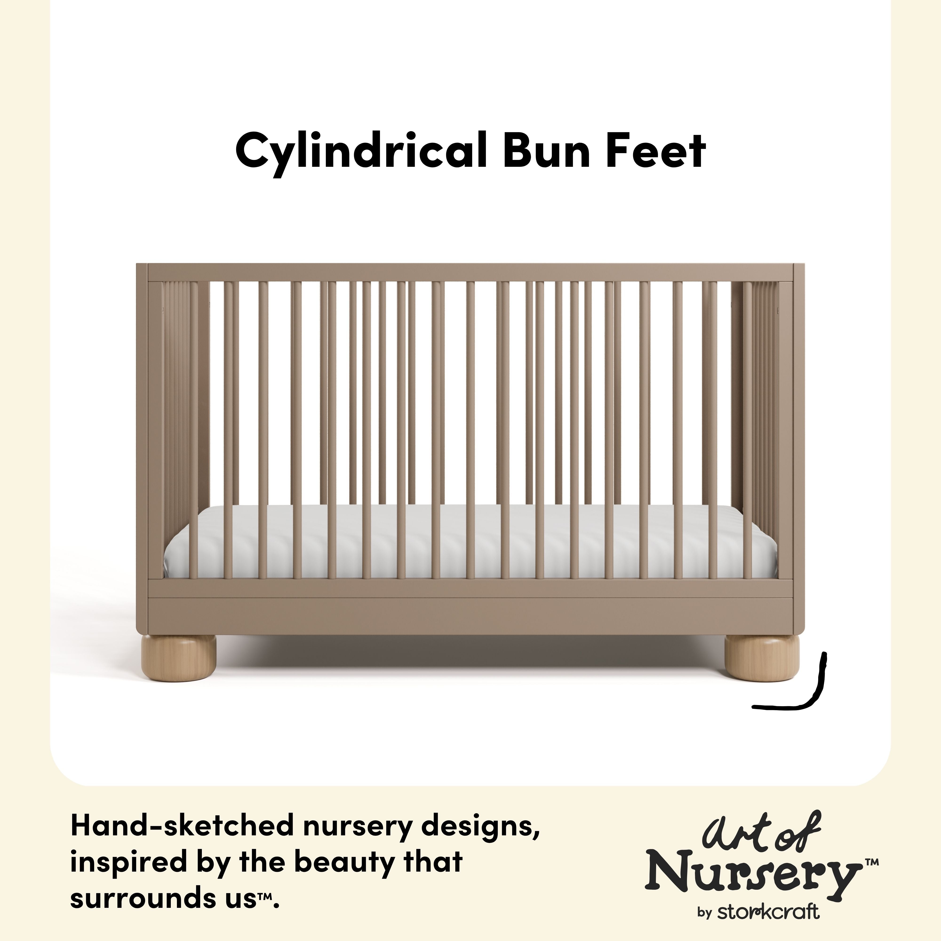 Storkcraft Sorrento 3-in-1 Convertible Crib with Bonus Toddler Guardrail.