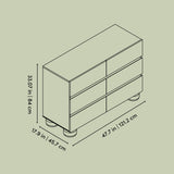 Storkcraft Sorrento 6 Drawer Dresser.