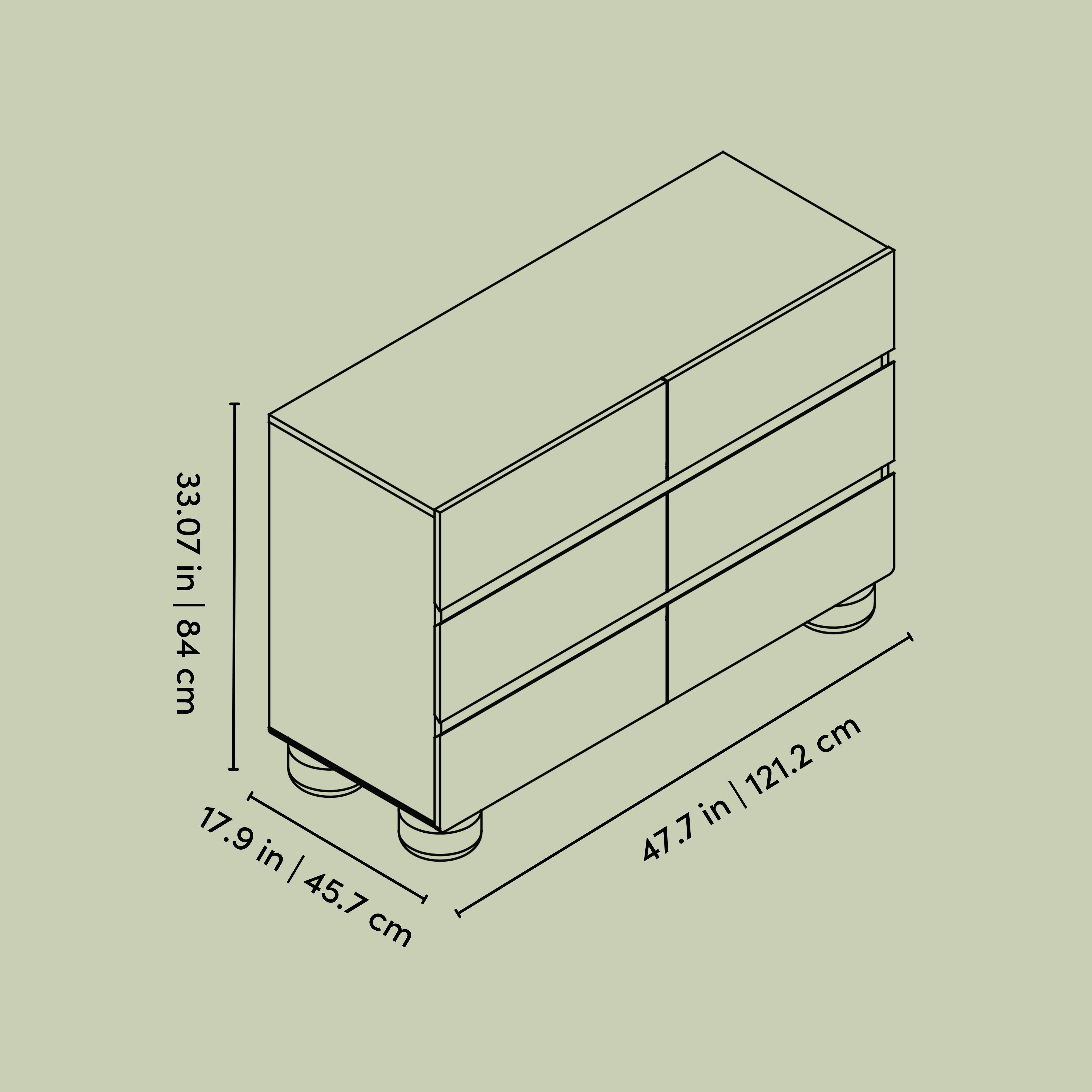 Storkcraft Sorrento 6 Drawer Dresser.