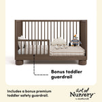 Storkcraft Sorrento 3-in-1 Convertible Crib with Bonus Toddler Guardrail.