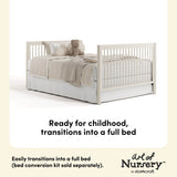 Storkcraft Malta 5-in-1 Convertible Crib with Drawer.