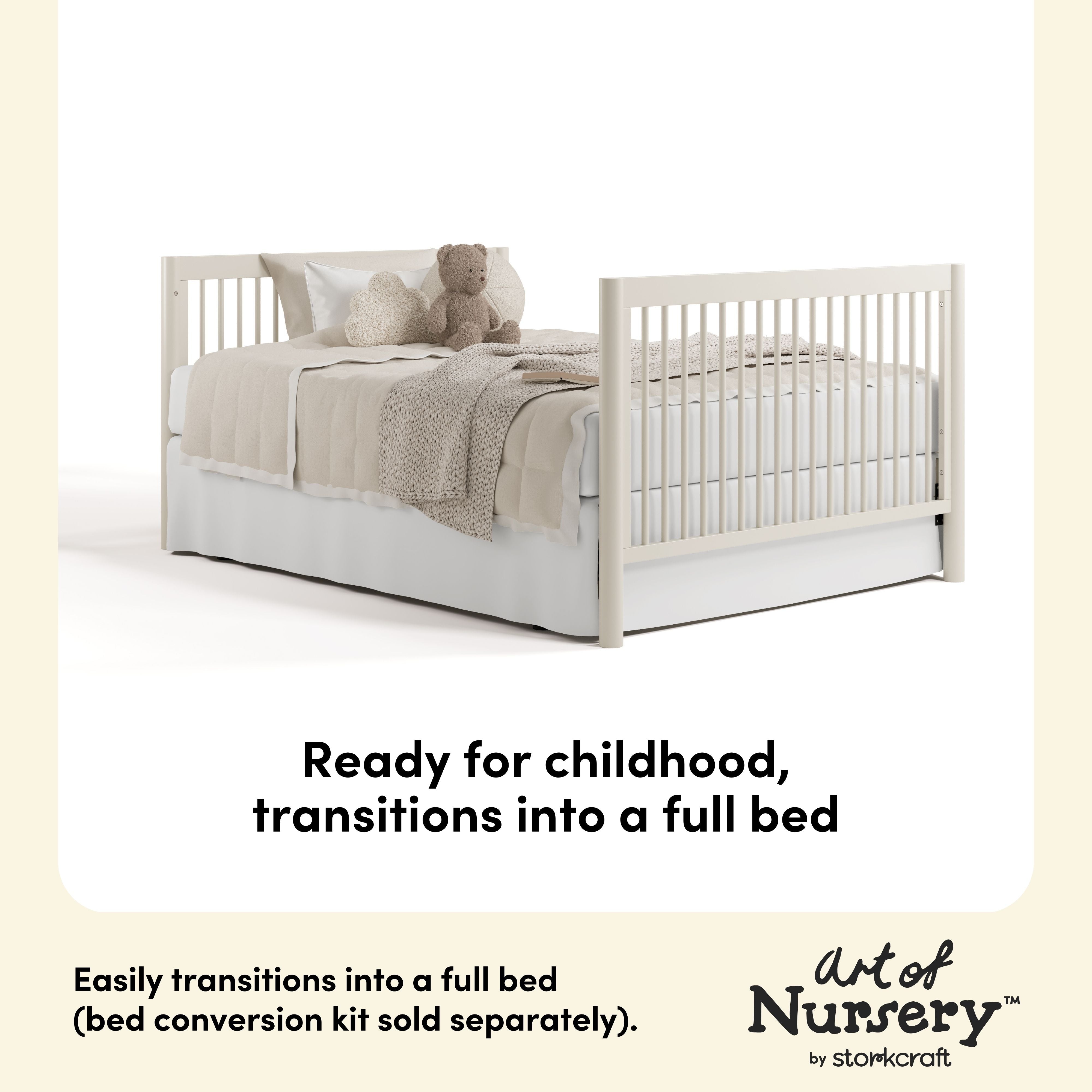 Storkcraft Malta 5-in-1 Convertible Crib with Drawer.