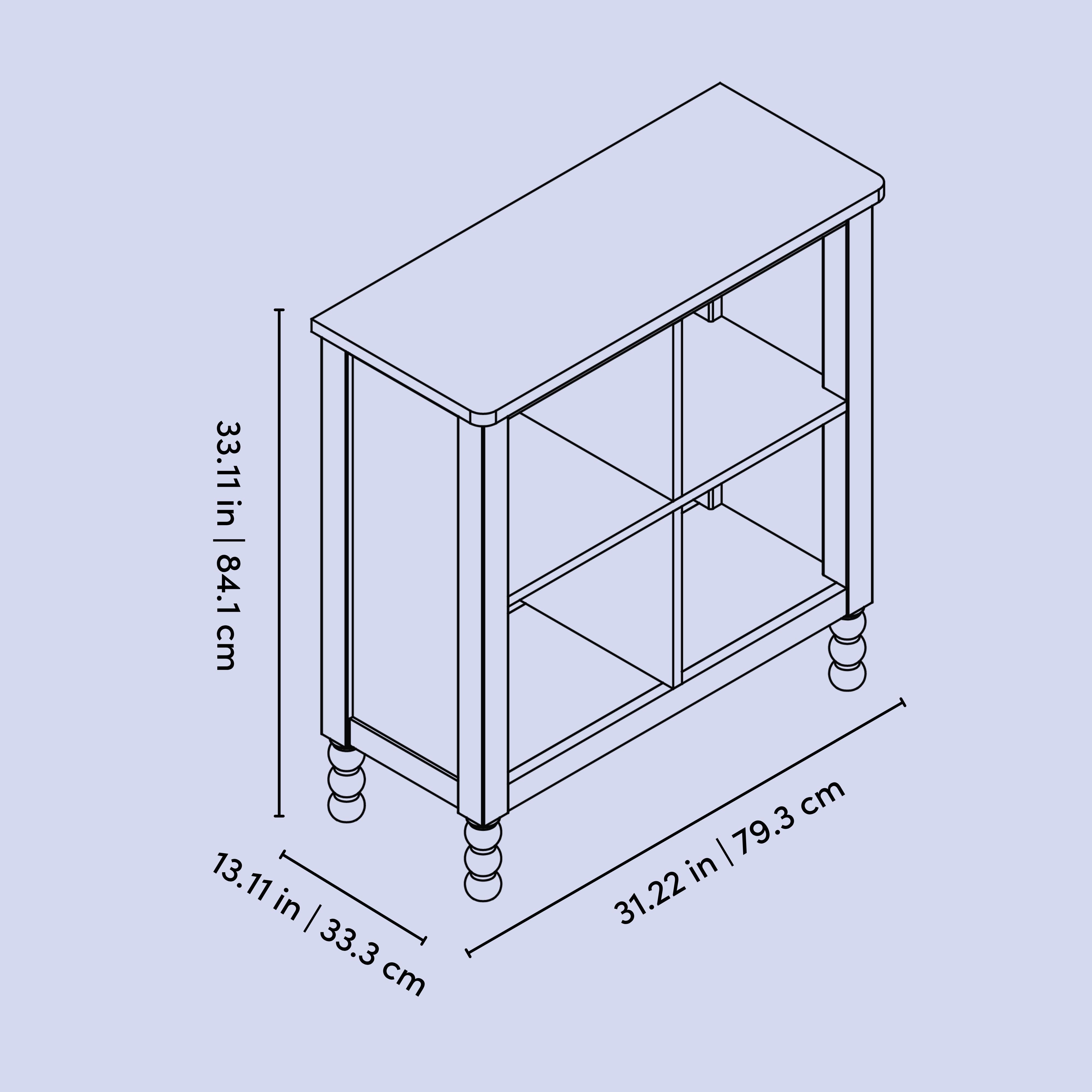 Storkcraft Rio 4 Cube Storage Organizer Bookcase.