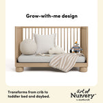 Storkcraft Sorrento 3-in-1 Convertible Crib with Bonus Toddler Guardrail.