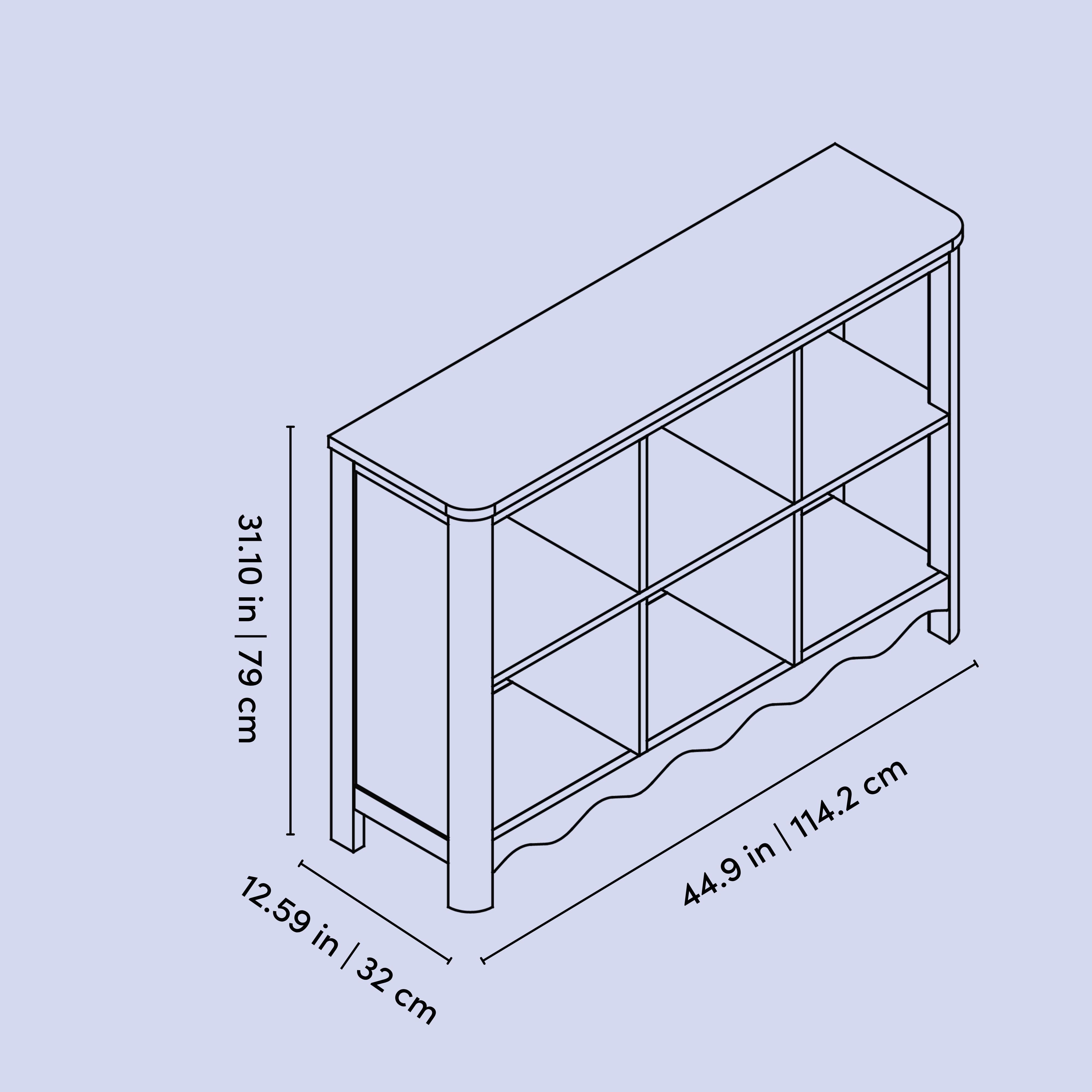 Storkcraft Casablanca 6 Cube Organizer Bookcase.