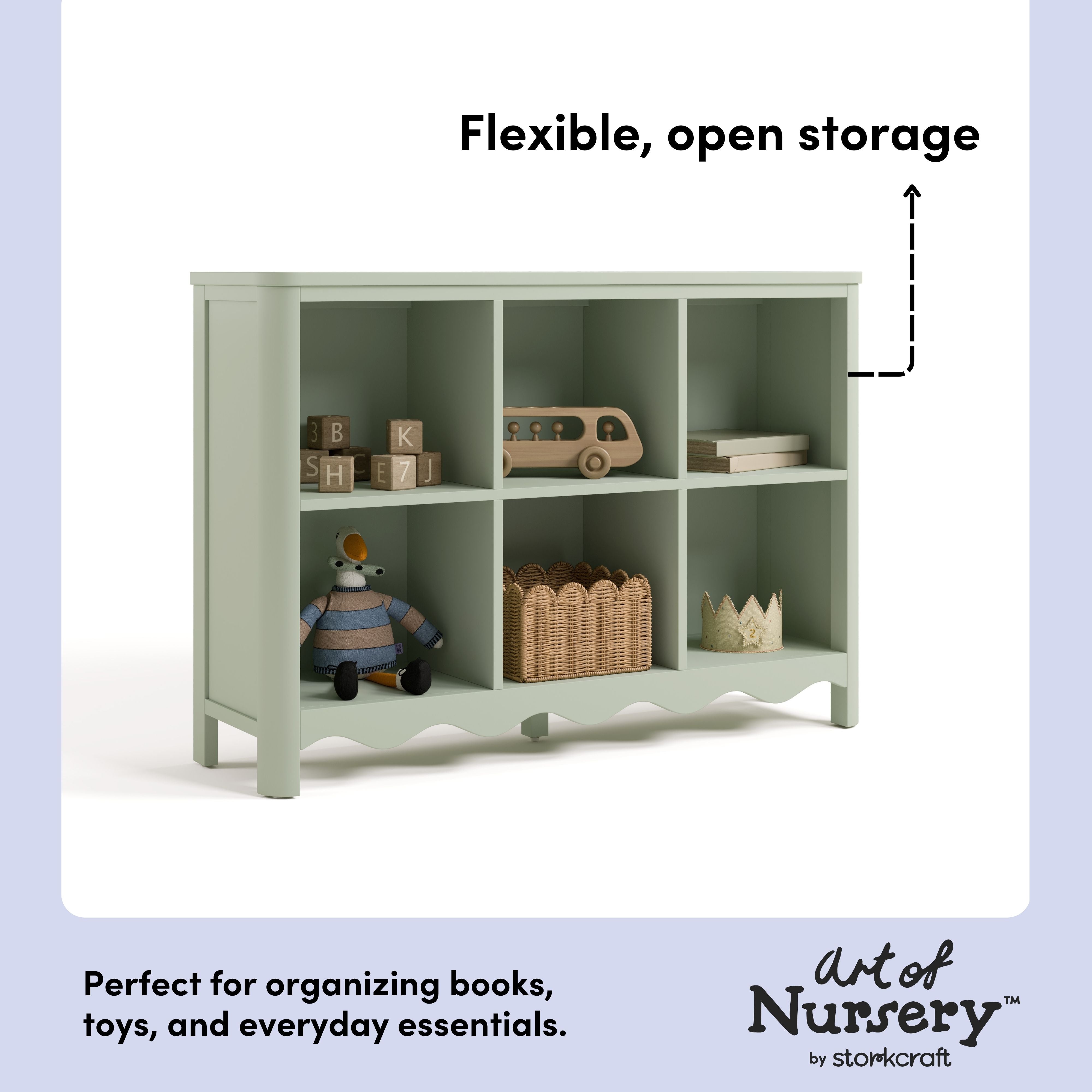Storkcraft Casablanca 6 Cube Organizer Bookcase.
