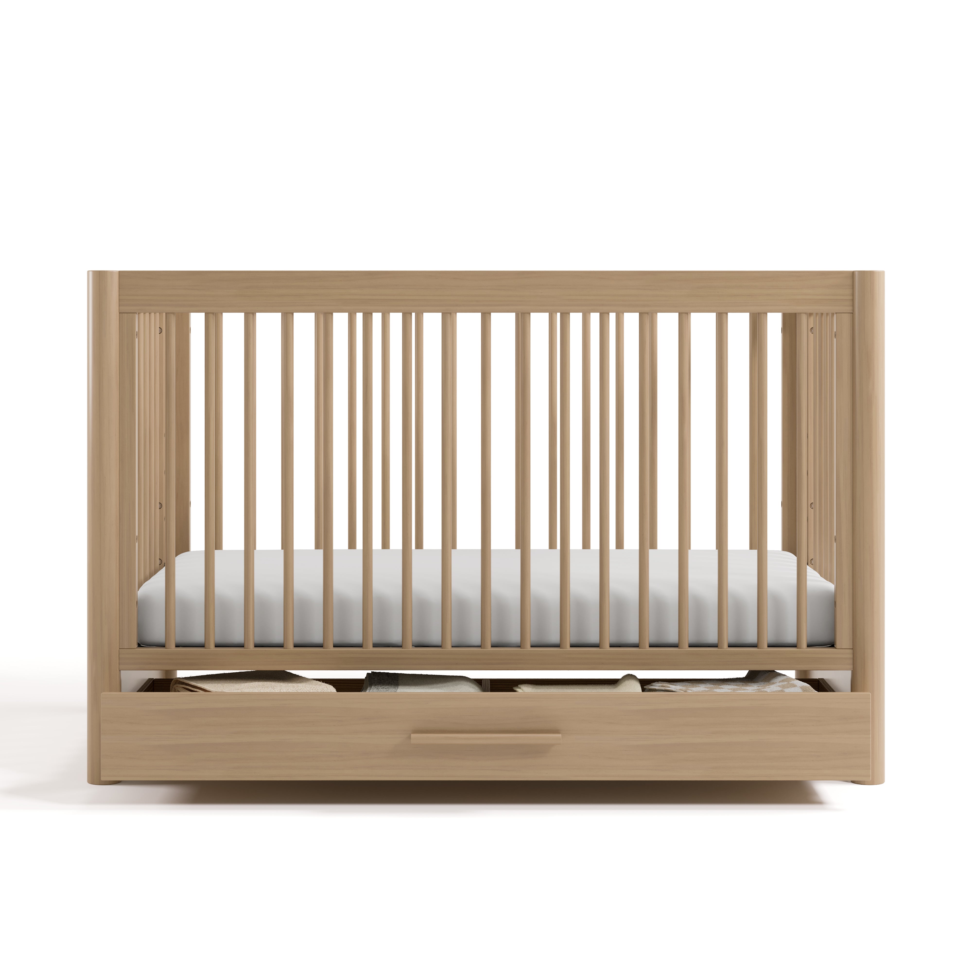 Storkcraft Malta 5-in-1 Convertible Crib with Drawer.