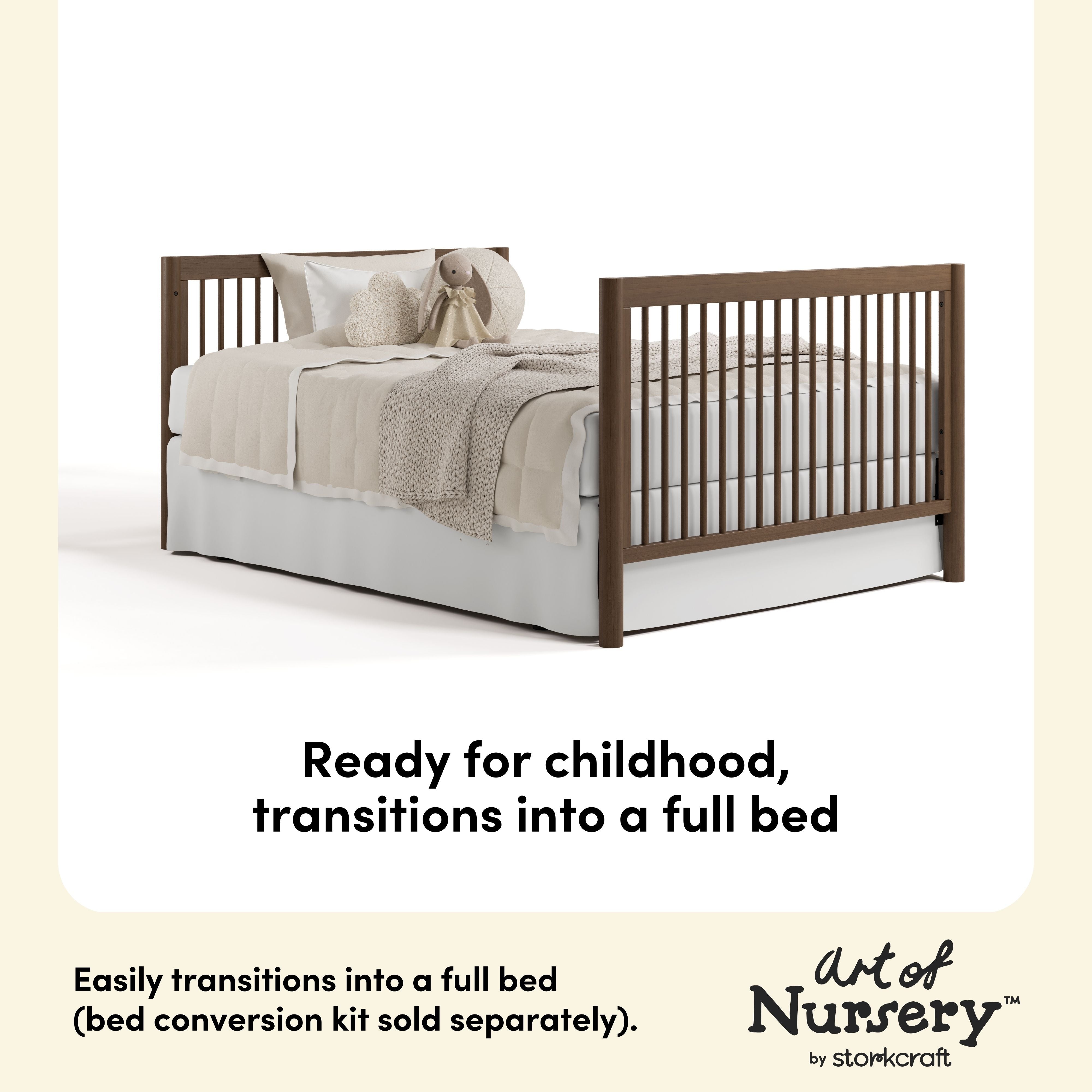 Storkcraft Malta 5-in-1 Convertible Crib with Drawer.
