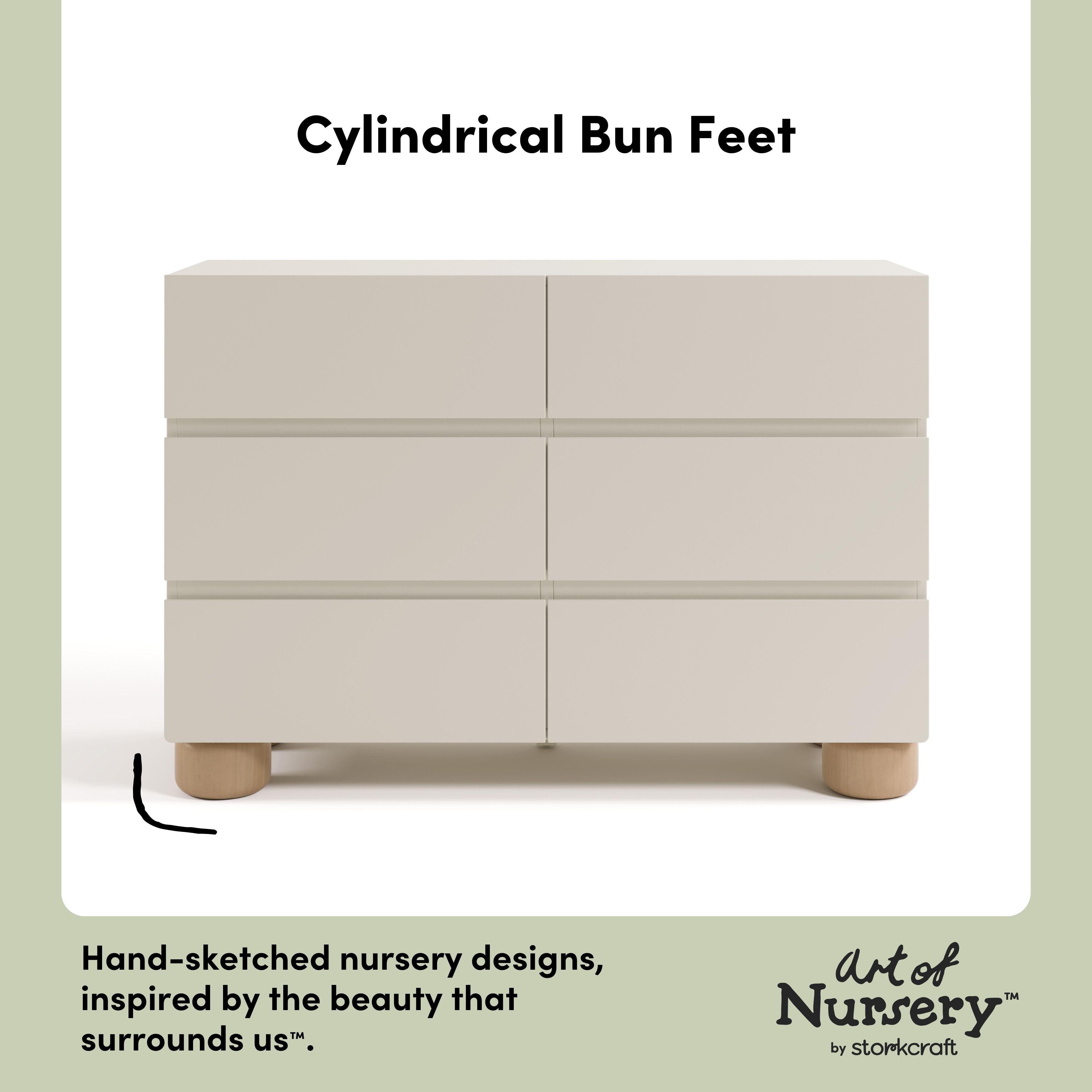 Storkcraft Sorrento 6 Drawer Dresser.