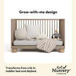 Storkcraft Sorrento 3-in-1 Convertible Crib with Bonus Toddler Guardrail.