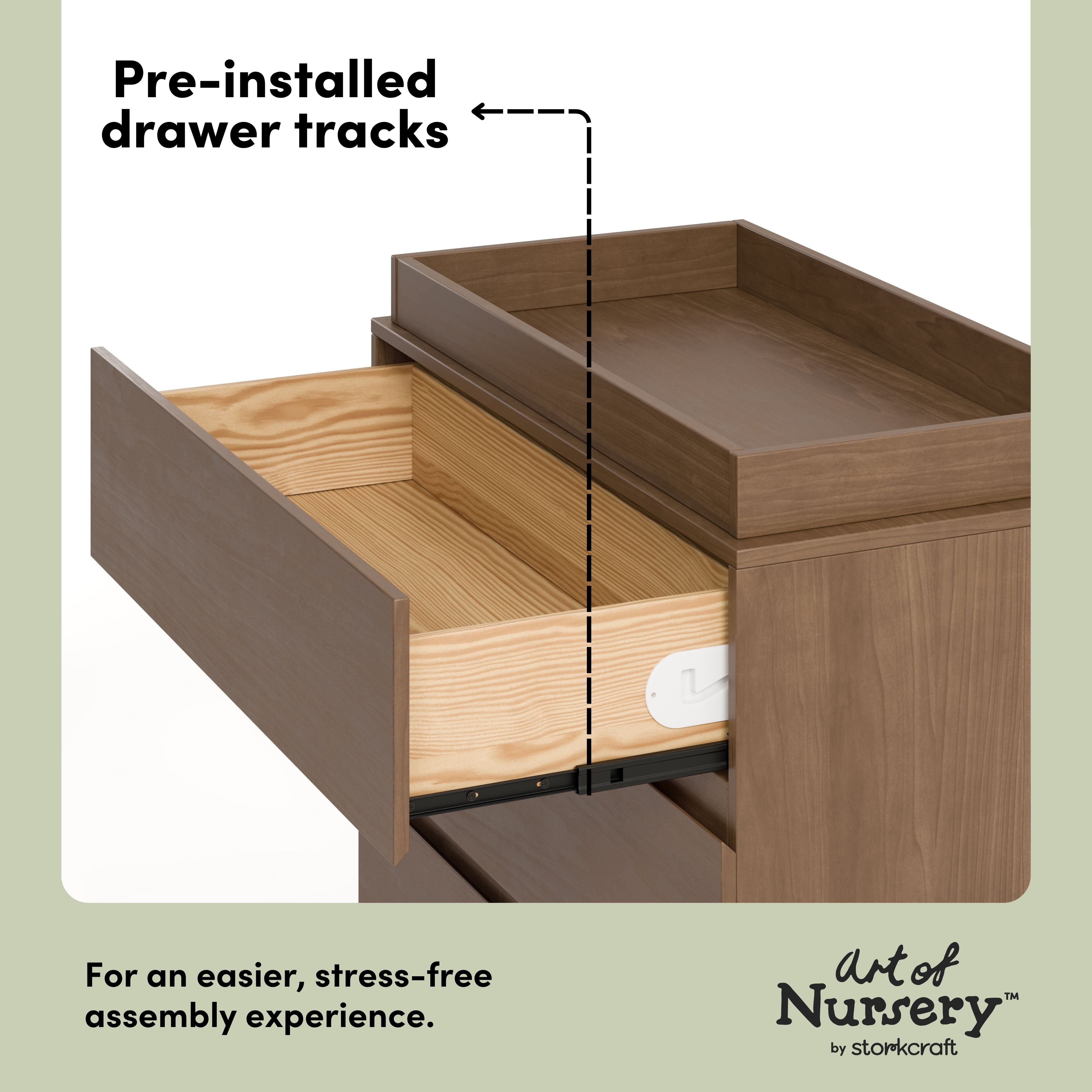 Storkcraft Sorrento 3 Drawer Chest with Changing Topper.