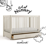 Storkcraft Malta 5-in-1 Convertible Crib with Drawer.