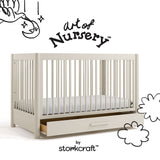Storkcraft Malta 5-in-1 Convertible Crib with Drawer.