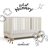 Storkcraft Sorrento 3-in-1 Convertible Crib with Bonus Toddler Guardrail.