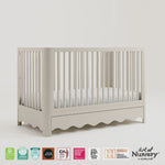 Casablanca frosted oat crib with drawer 360 video