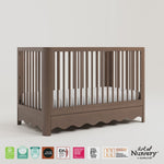 Casablanca hazelnut crib with drawer 360 video