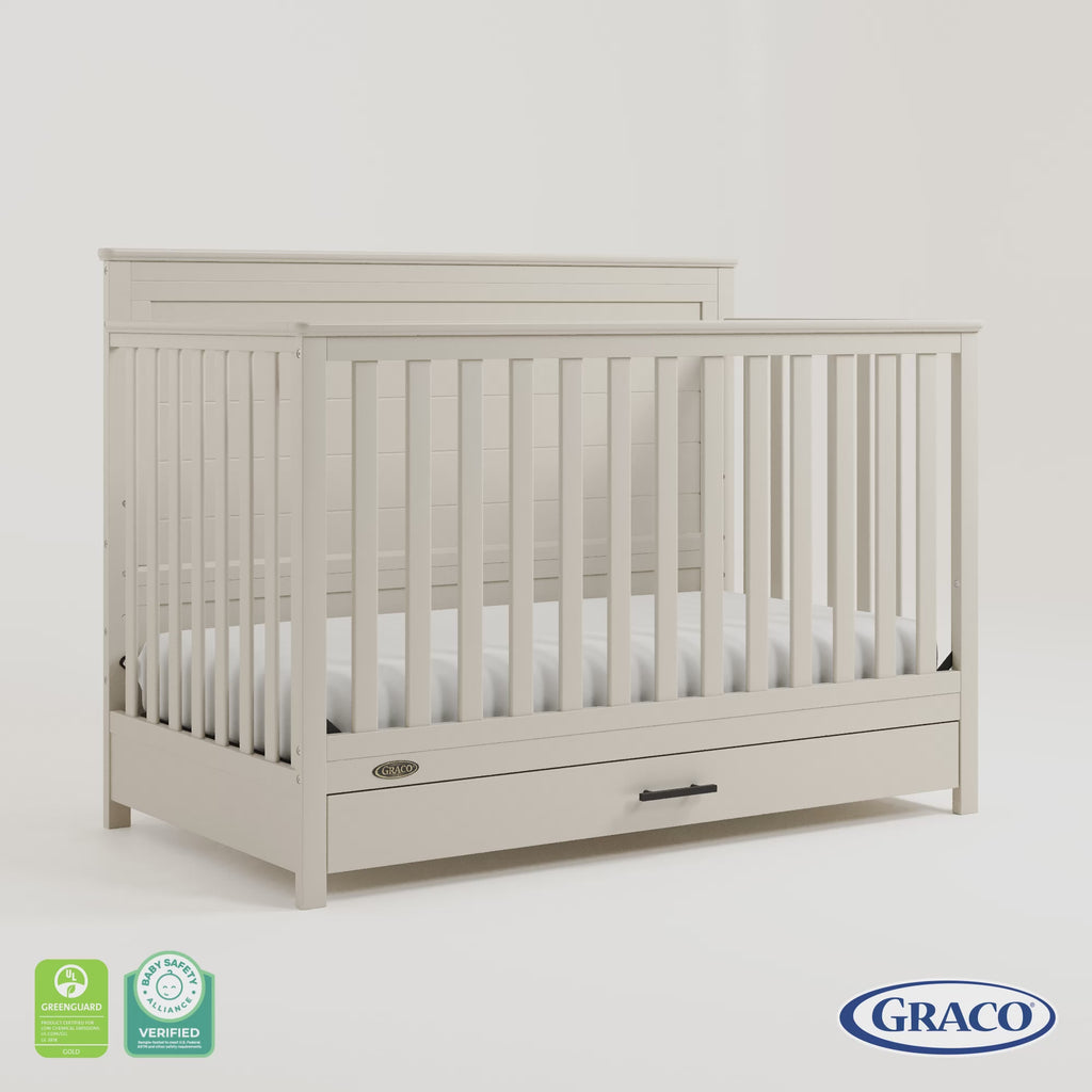 Tristan frosted oat crib with drawer 360 video