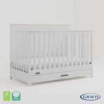 Tristan white crib with drawer 360 video