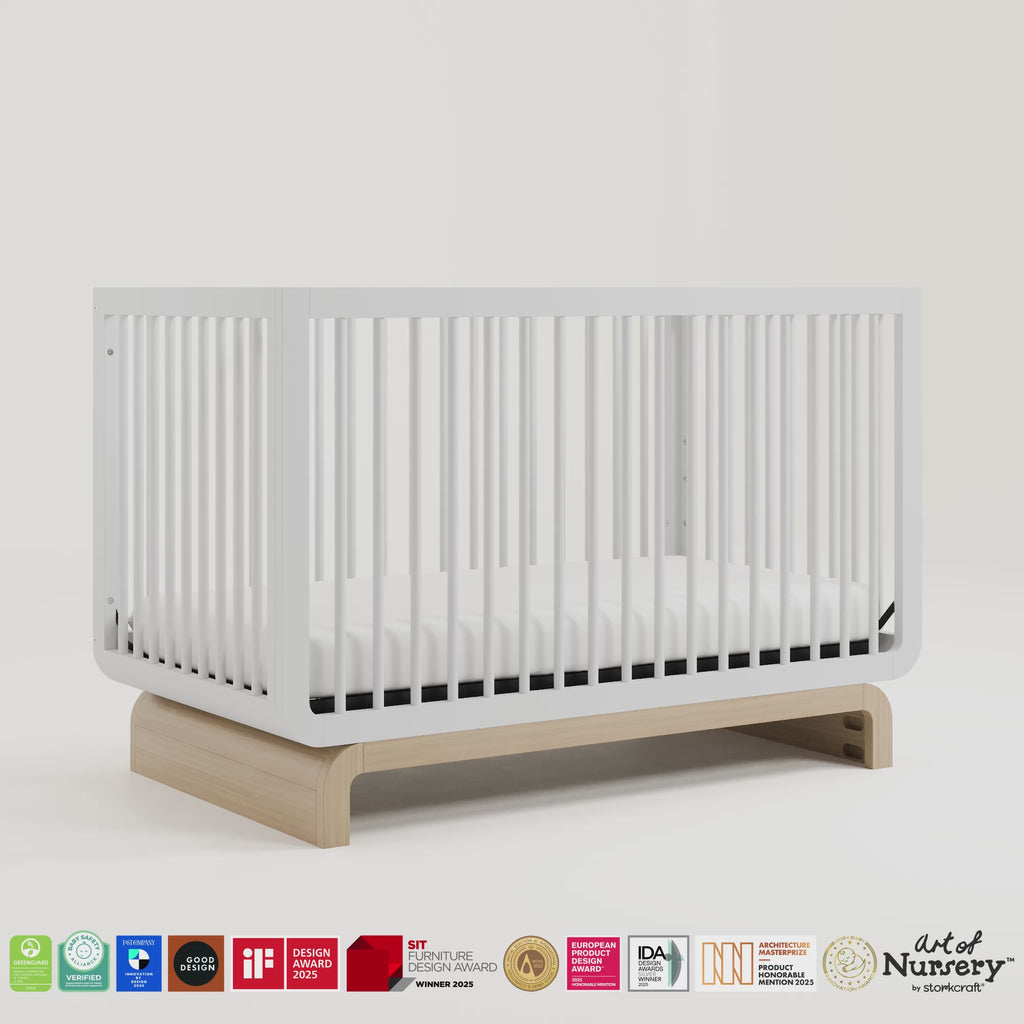 Santorini white with driftwood crib 360 video