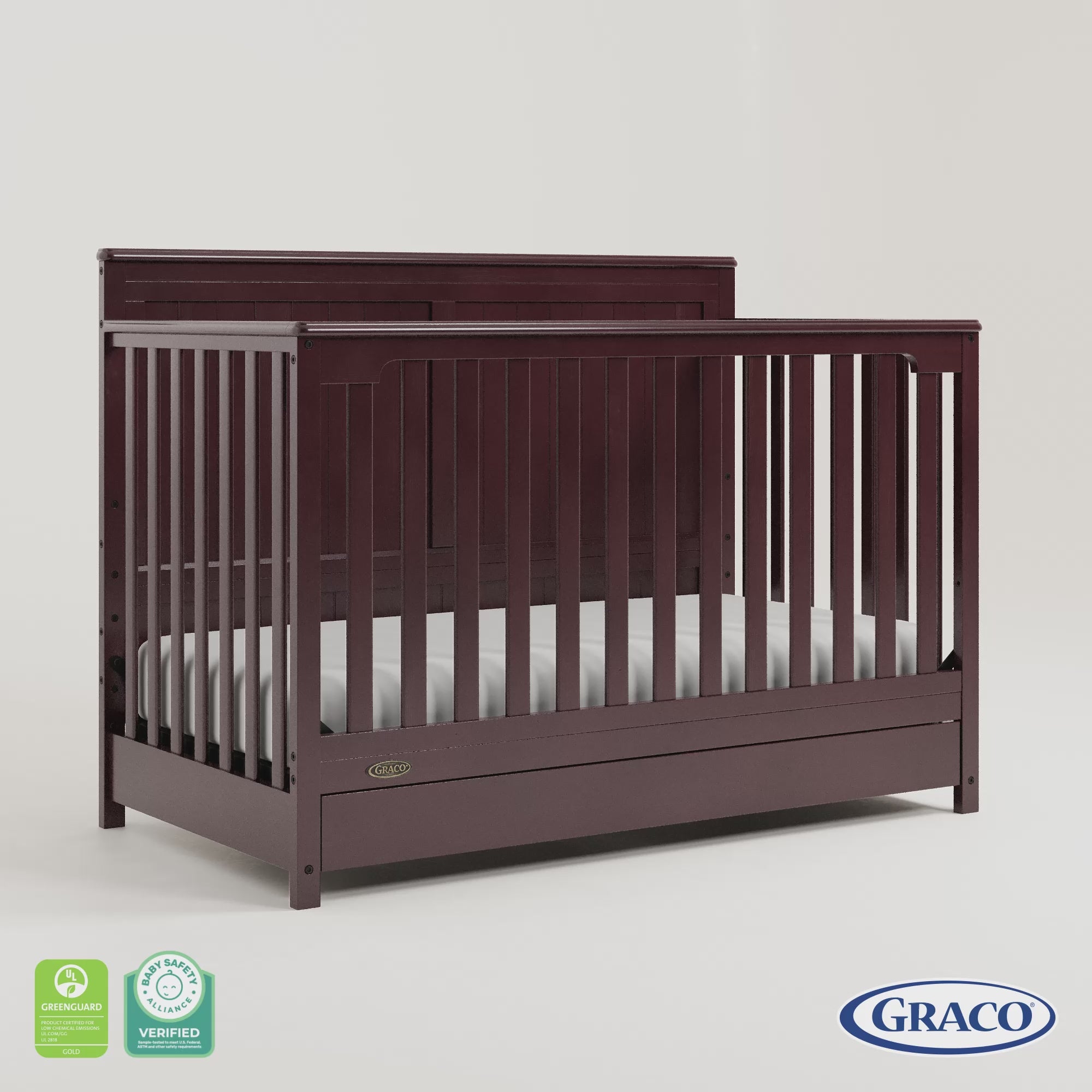 Hadley espresso crib with drawer 360 video