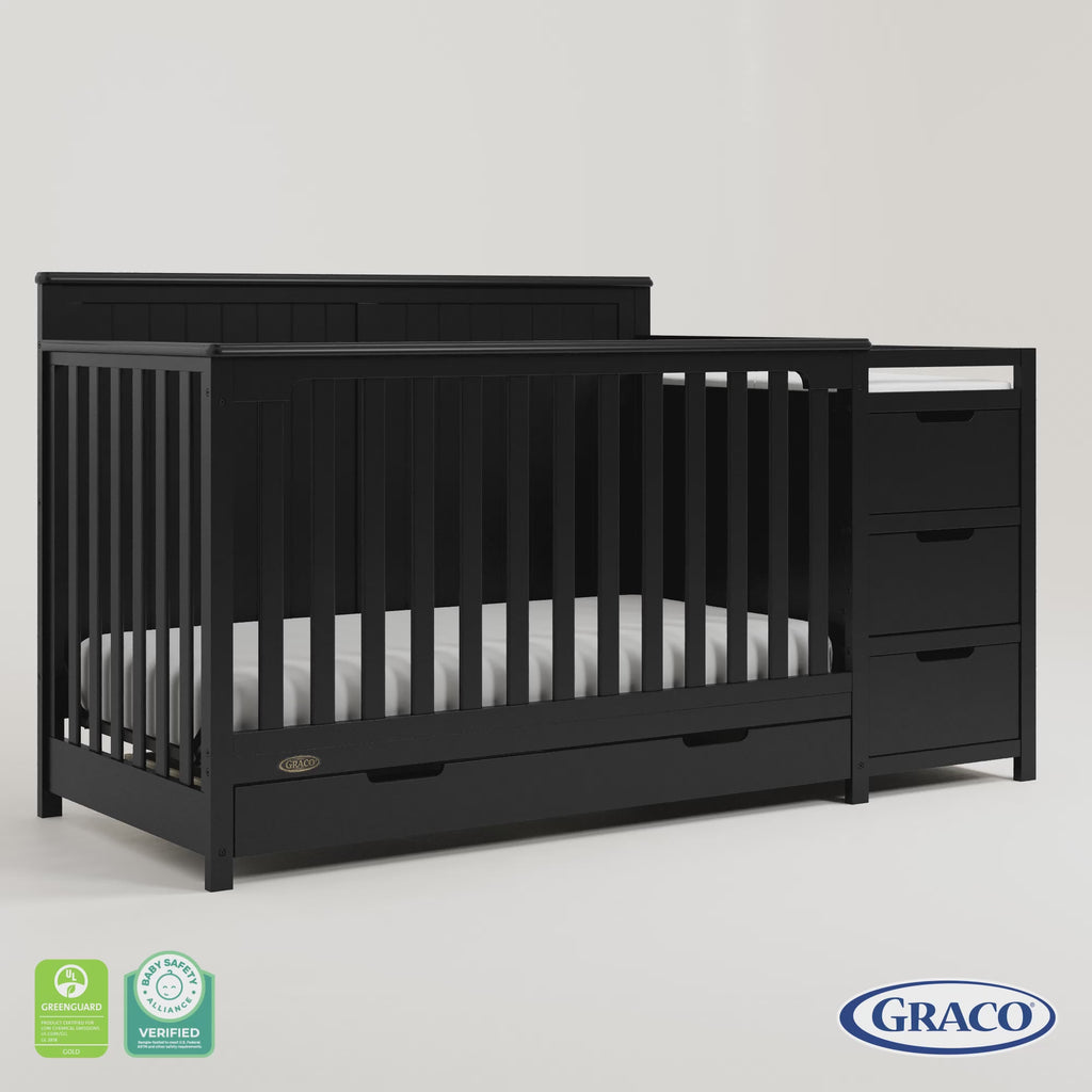 Hadley black crib and changer 360 video