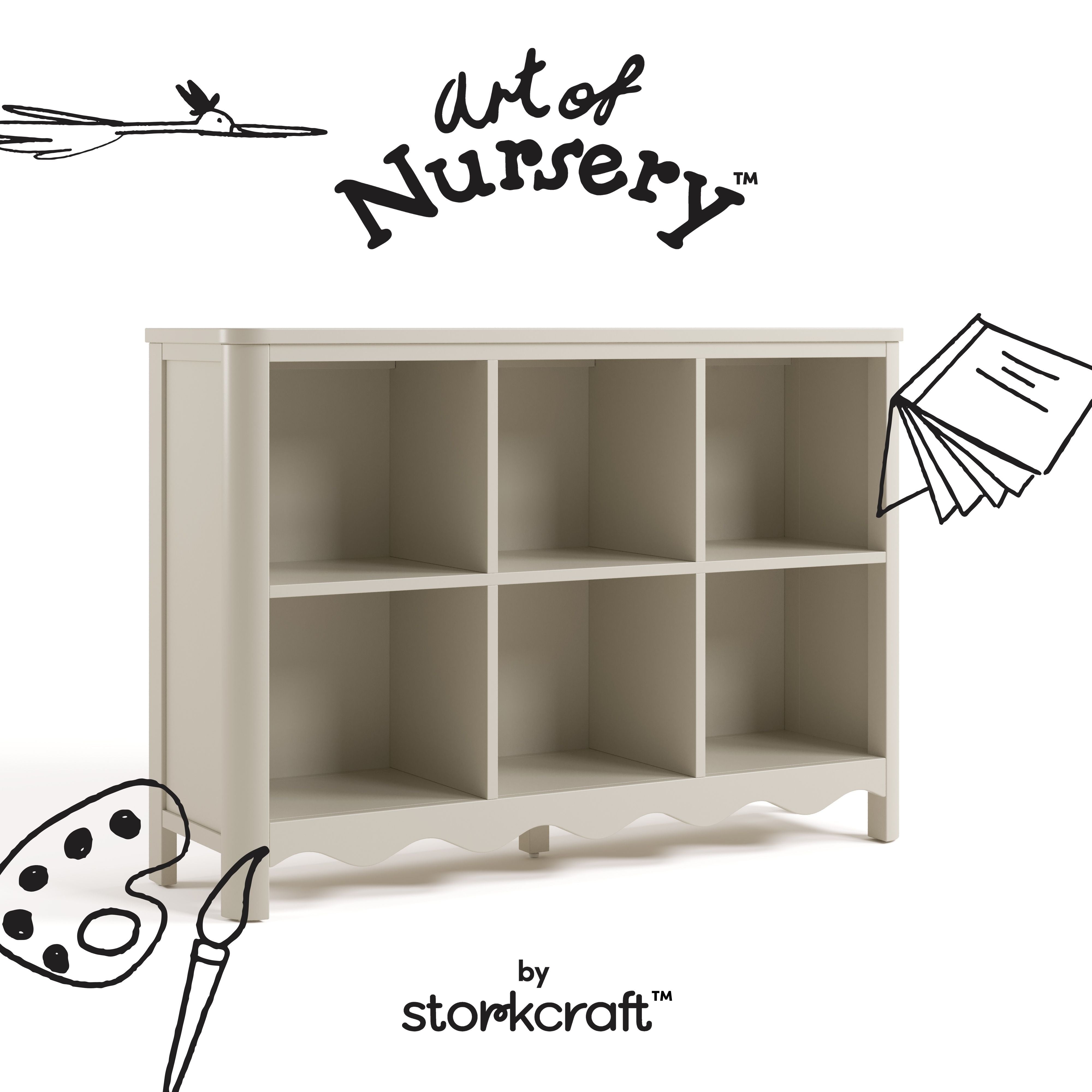 Storkcraft Casablanca 6 Cube Organizer Bookcase.