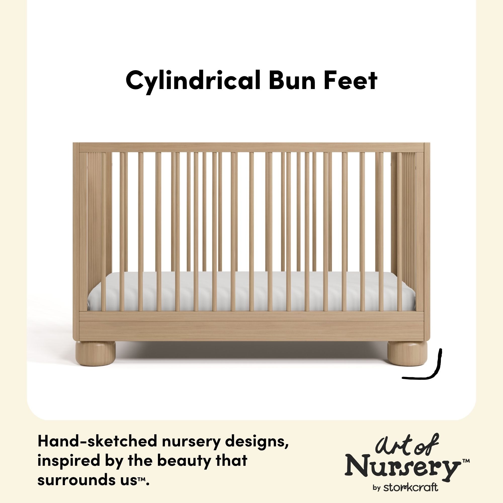 Storkcraft Sorrento 3-in-1 Convertible Crib with Bonus Toddler Guardrail.