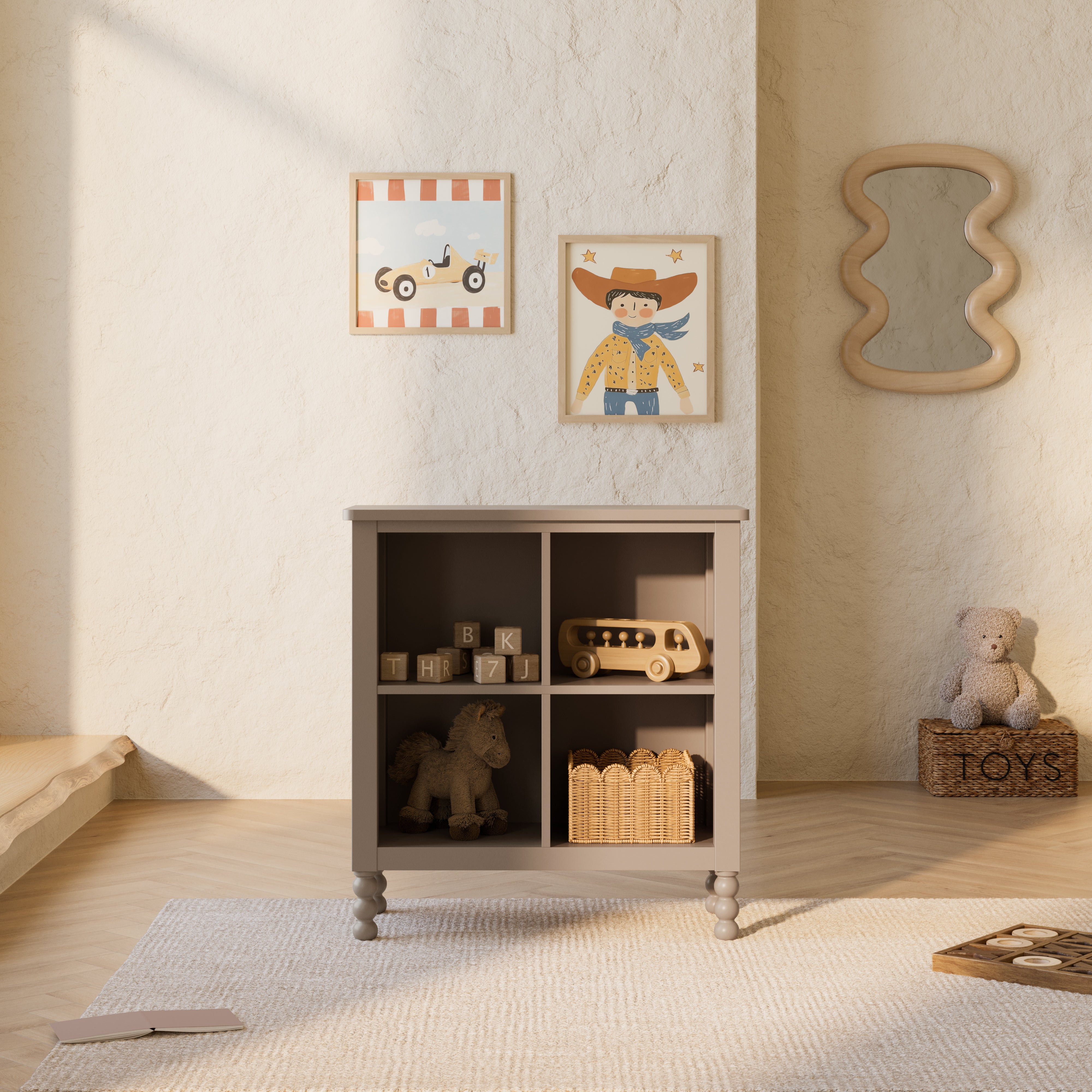 Storkcraft Rio 4 Cube Storage Organizer Bookcase.
