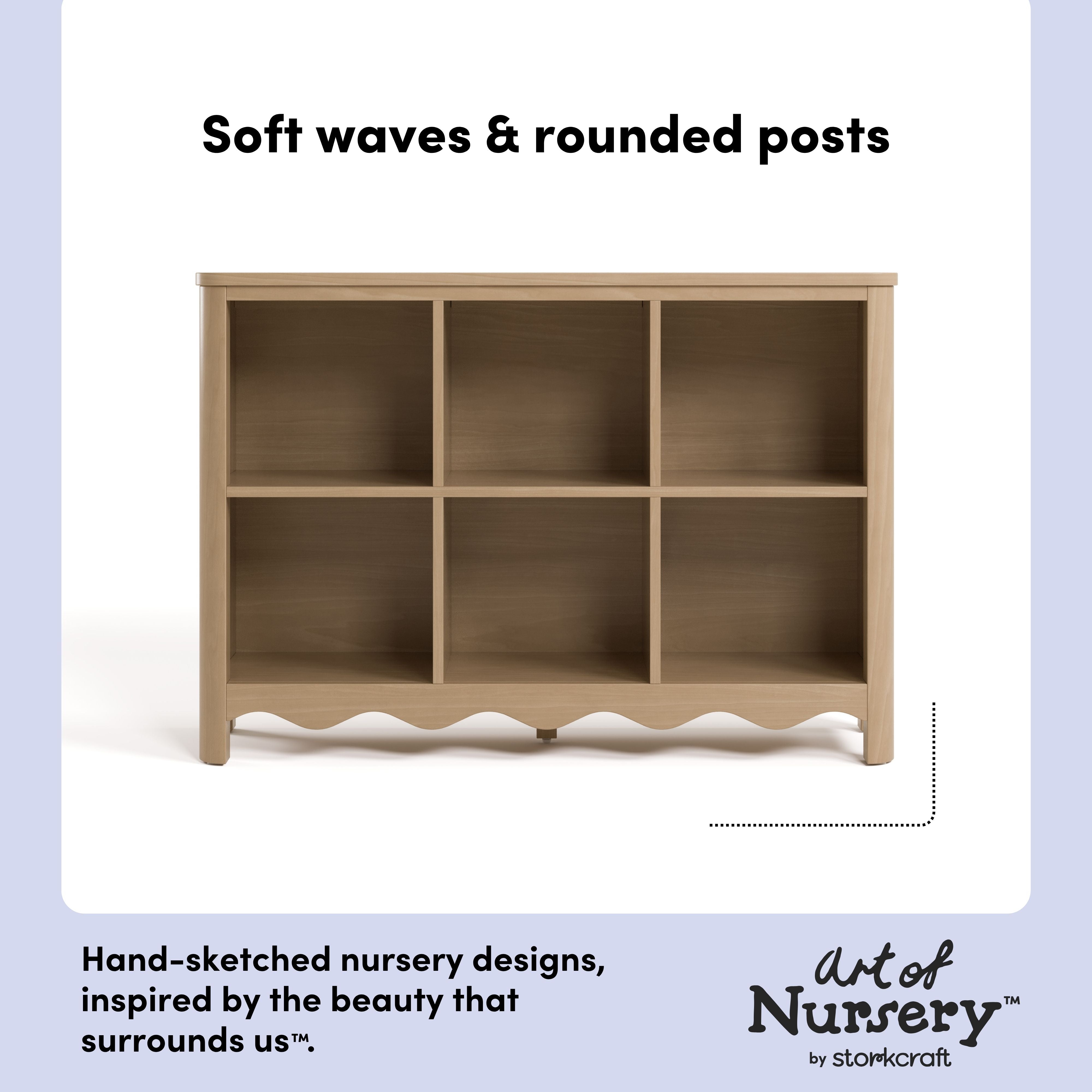 Storkcraft Casablanca 6 Cube Organizer Bookcase.