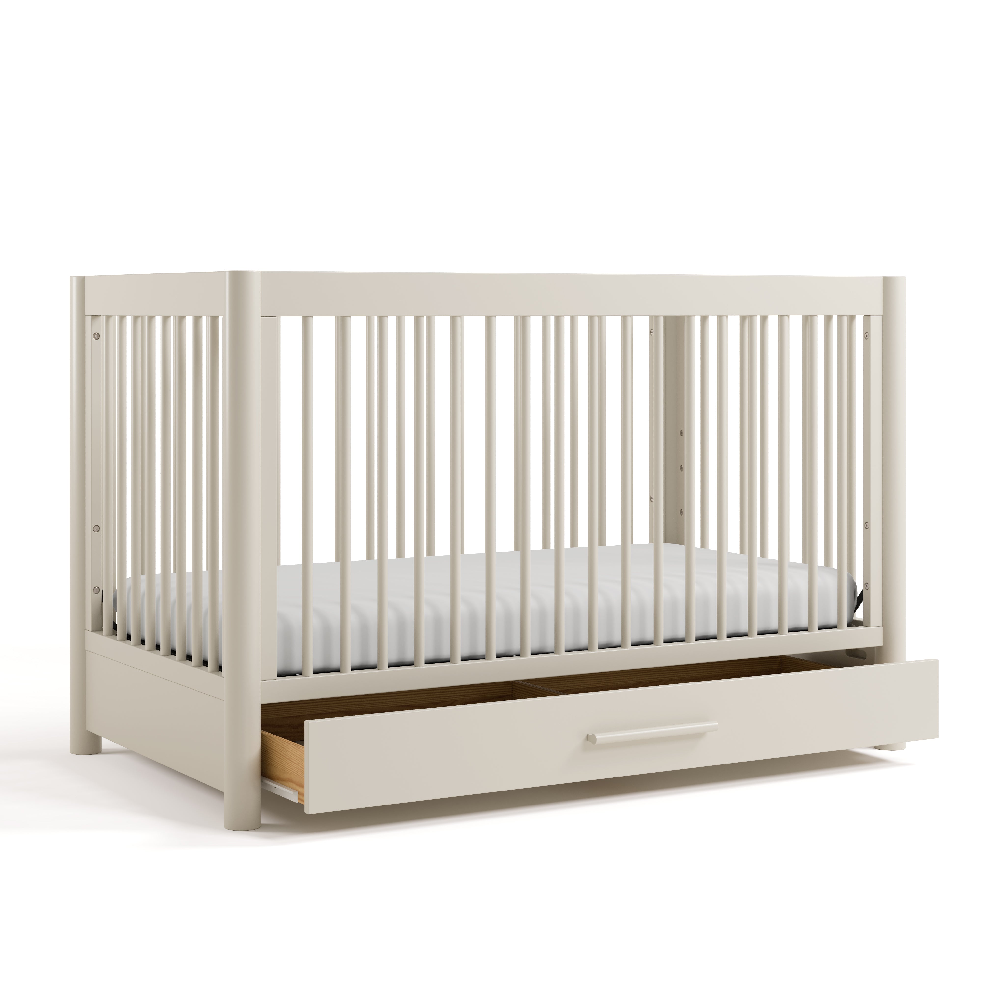 Storkcraft Malta 5-in-1 Convertible Crib with Drawer.