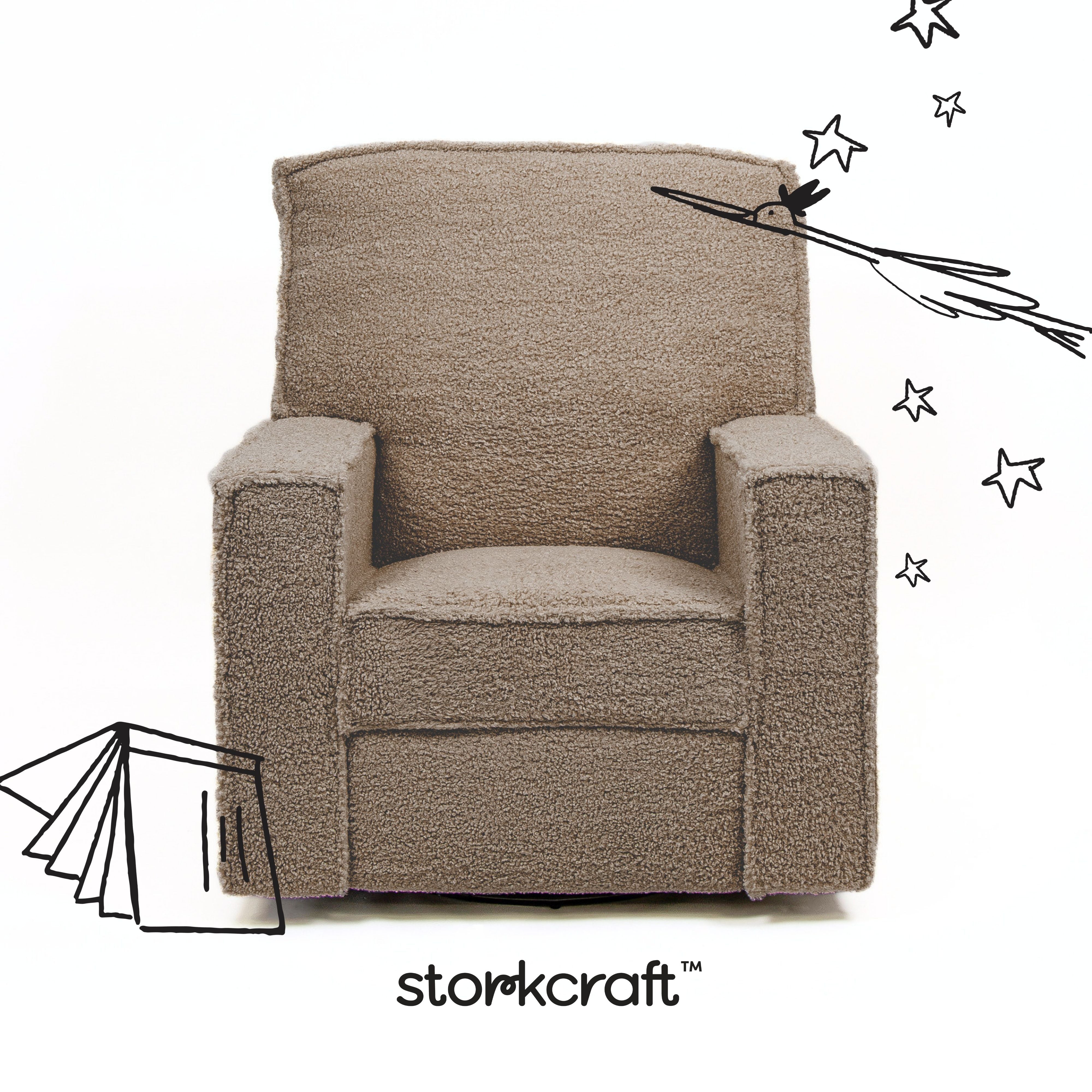 Storkcraft Texas Nursery Power Recliner Swivel Glider.