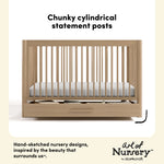 Storkcraft Malta 5-in-1 Convertible Crib with Drawer.