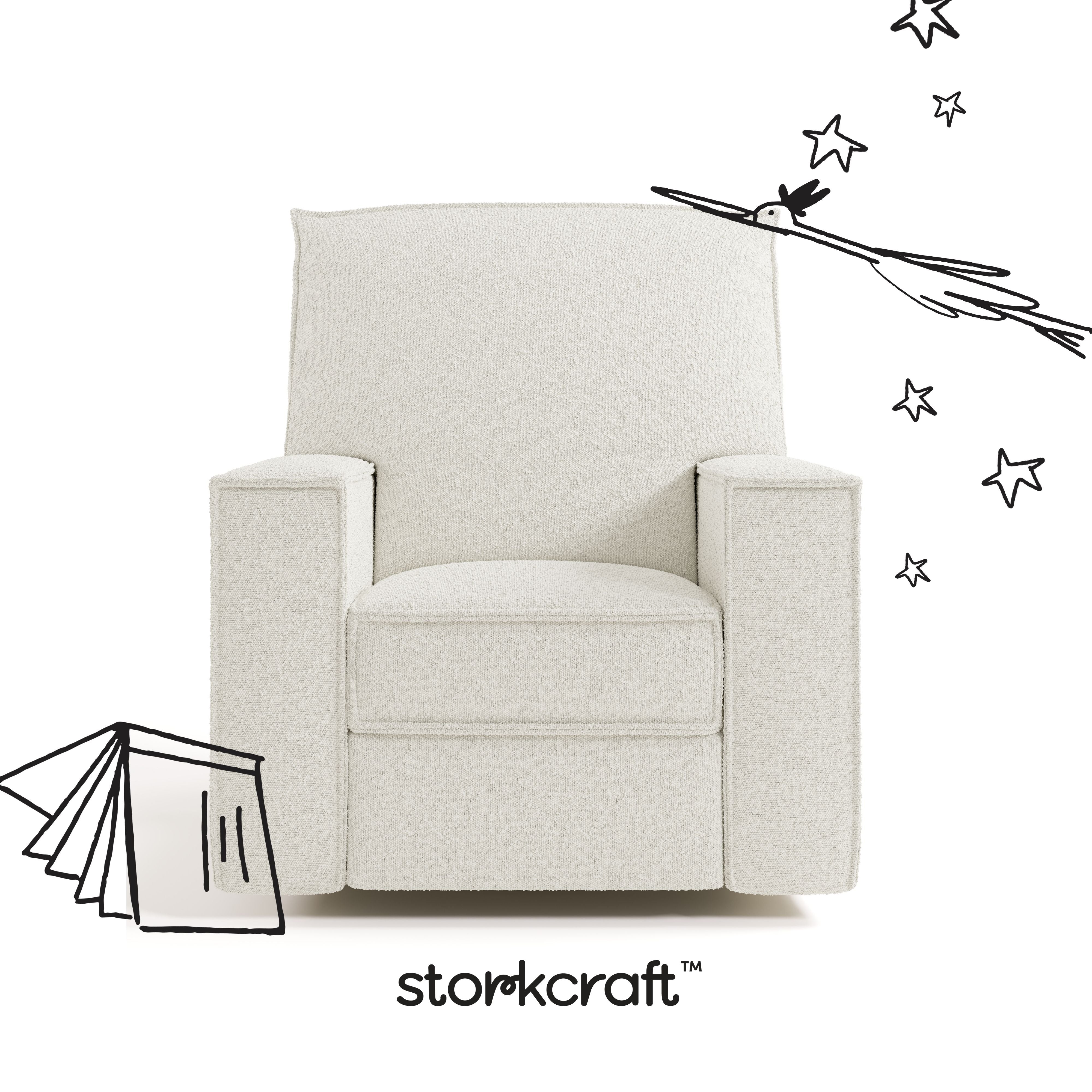 Storkcraft Texas Nursery Power Recliner Swivel Glider.
