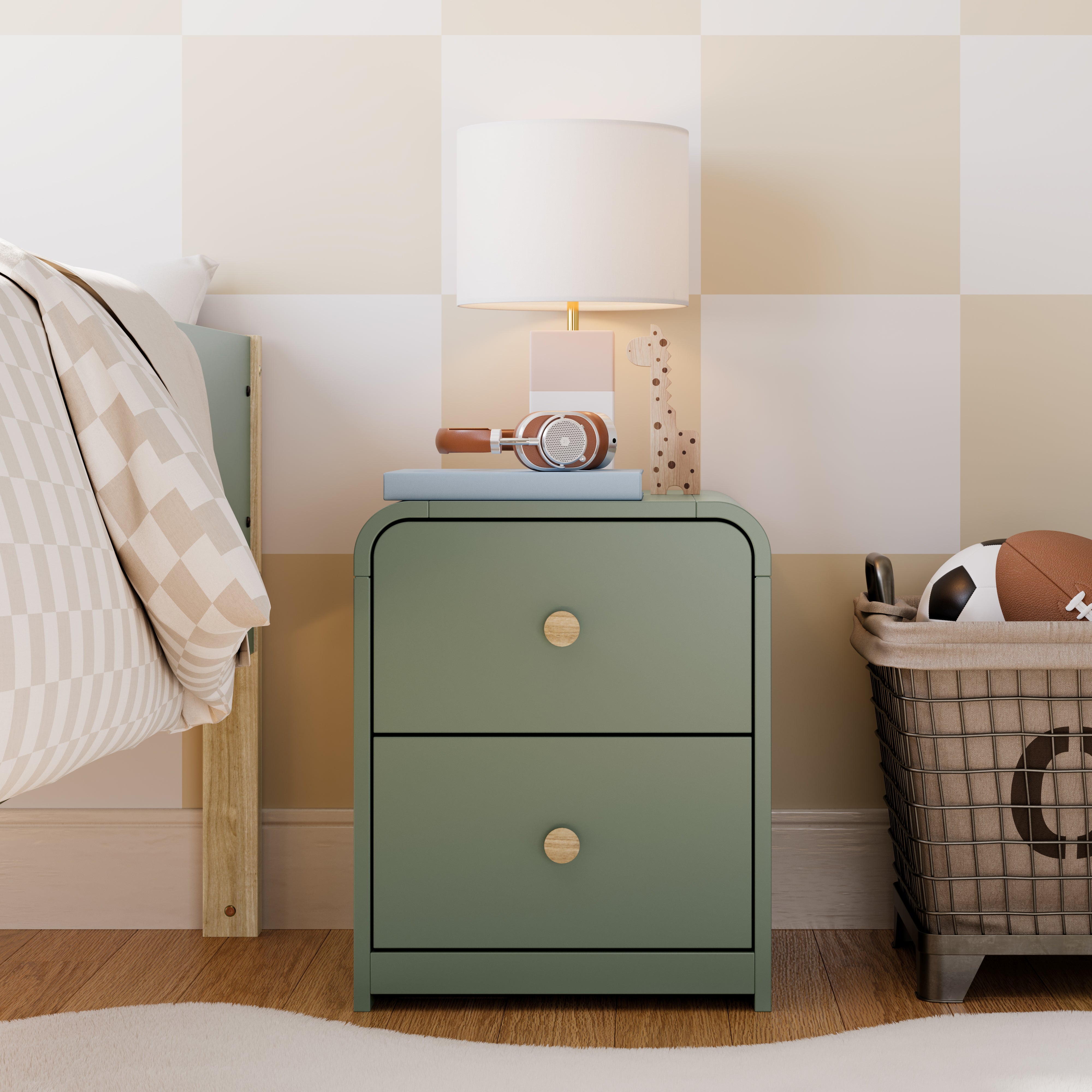 Storkcraft® Santos™ 2 Drawer Nightstand.