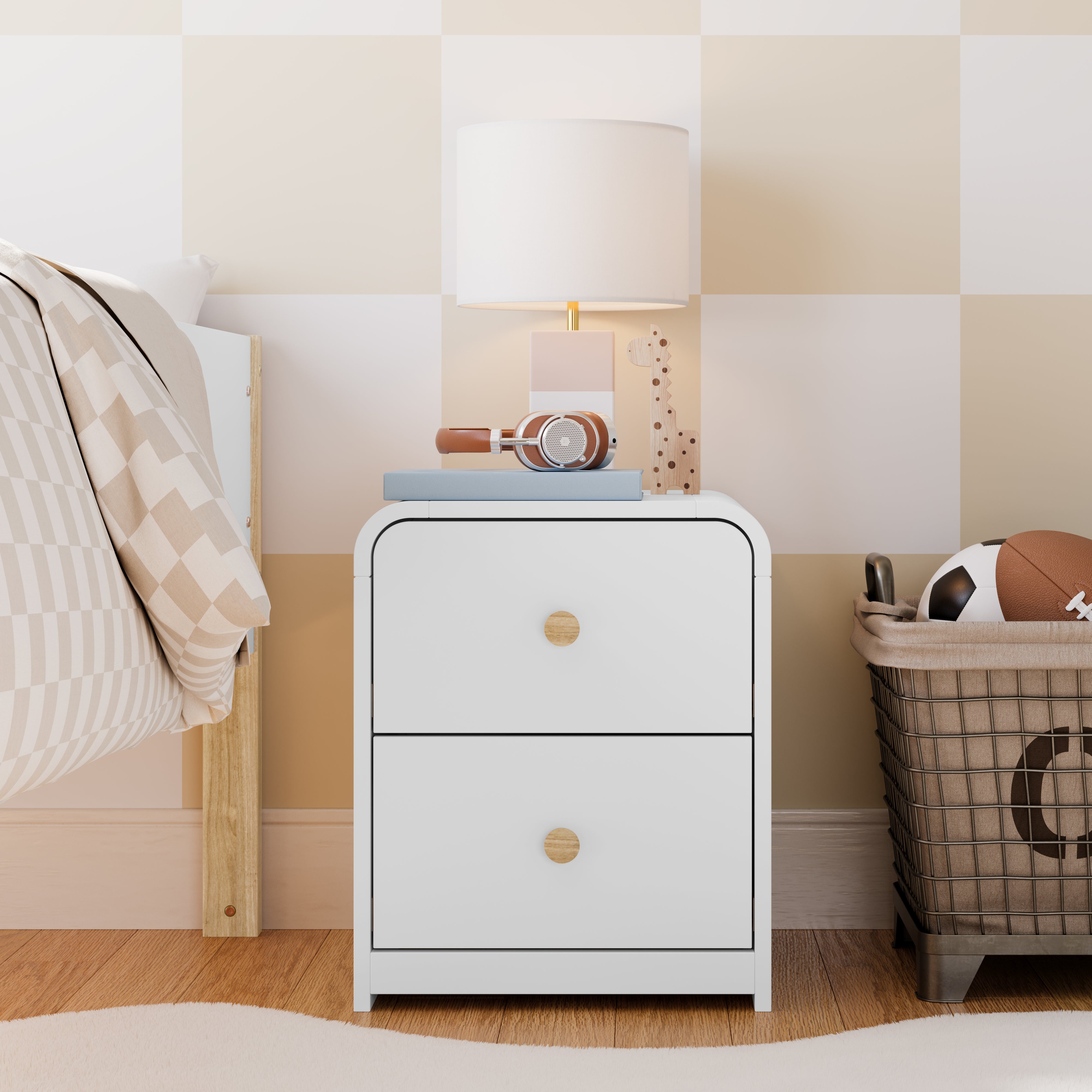 Storkcraft® Santos™ 2 Drawer Nightstand.