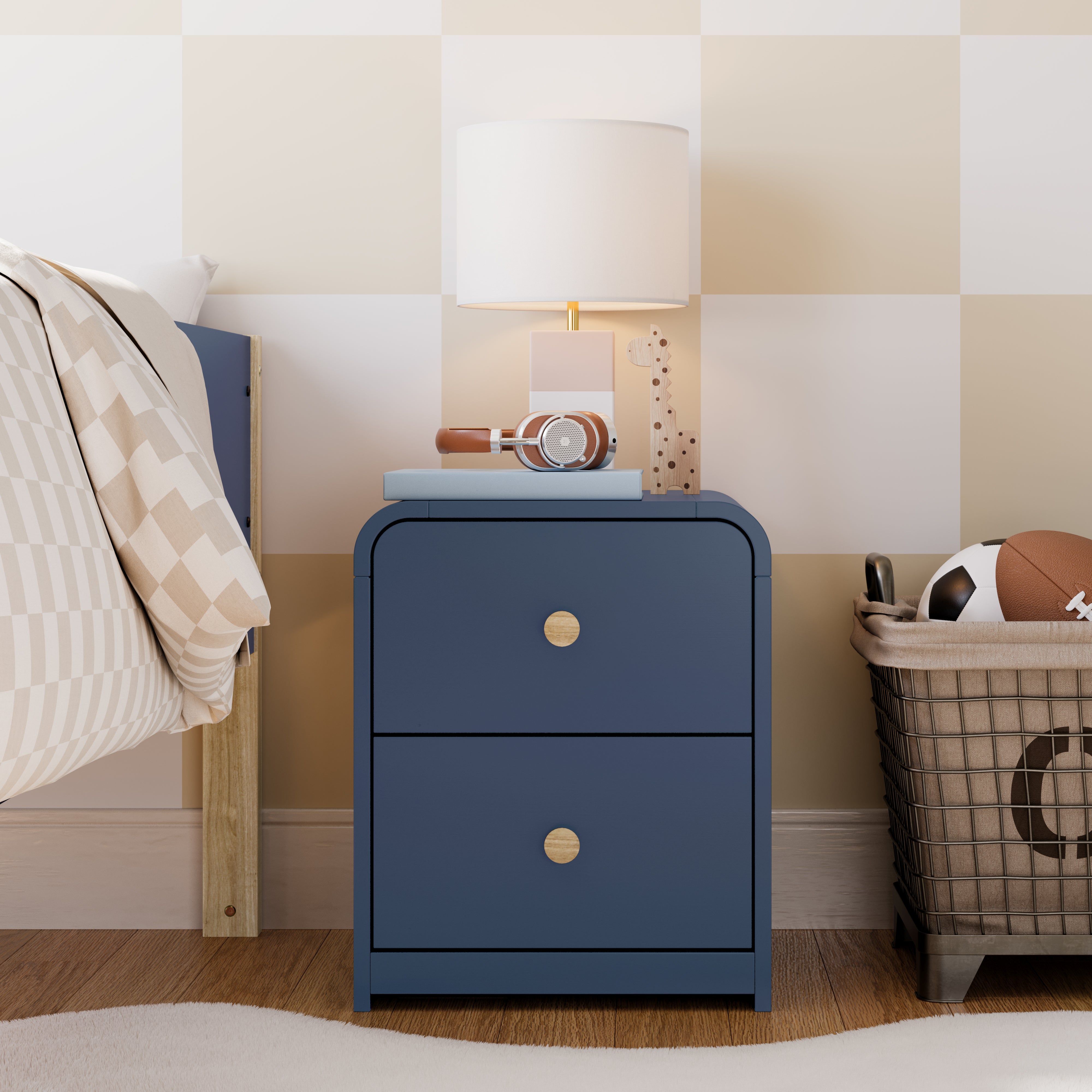 2 drawer santos dresser in bedroom
