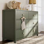 Graco® Teddi® 6 Drawer Dresser with Customizable Knobs.