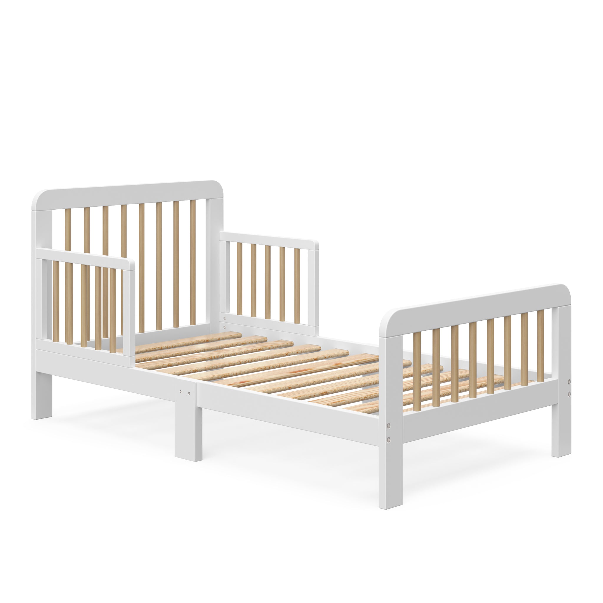 white with driftwood toddler bed