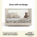 Storkcraft Malta 5-in-1 Convertible Crib with Drawer.