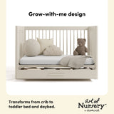 Storkcraft Malta 5-in-1 Convertible Crib with Drawer.